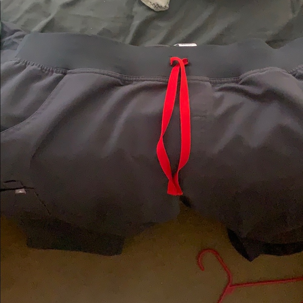 FIGS charcoal scrub pant